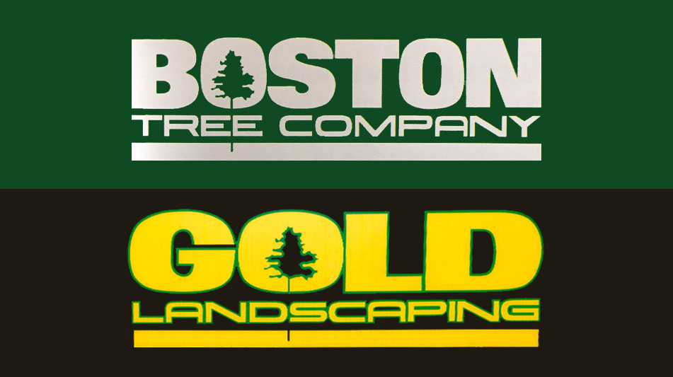 Boston Tree Company and Gold Landscaping Logos
